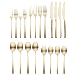 Alternative view of Lenox Premium Beacon Champagne Satin 20-Piece Flatware Set