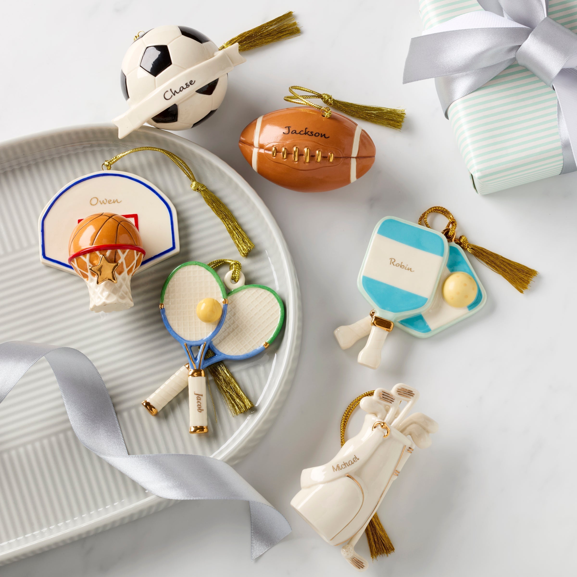Lenox Premium Personalized Basketball Ornament - Image 4