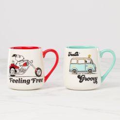 Lenox Premium Peanuts Mugs Groovy-Feeling Free, Set of 2