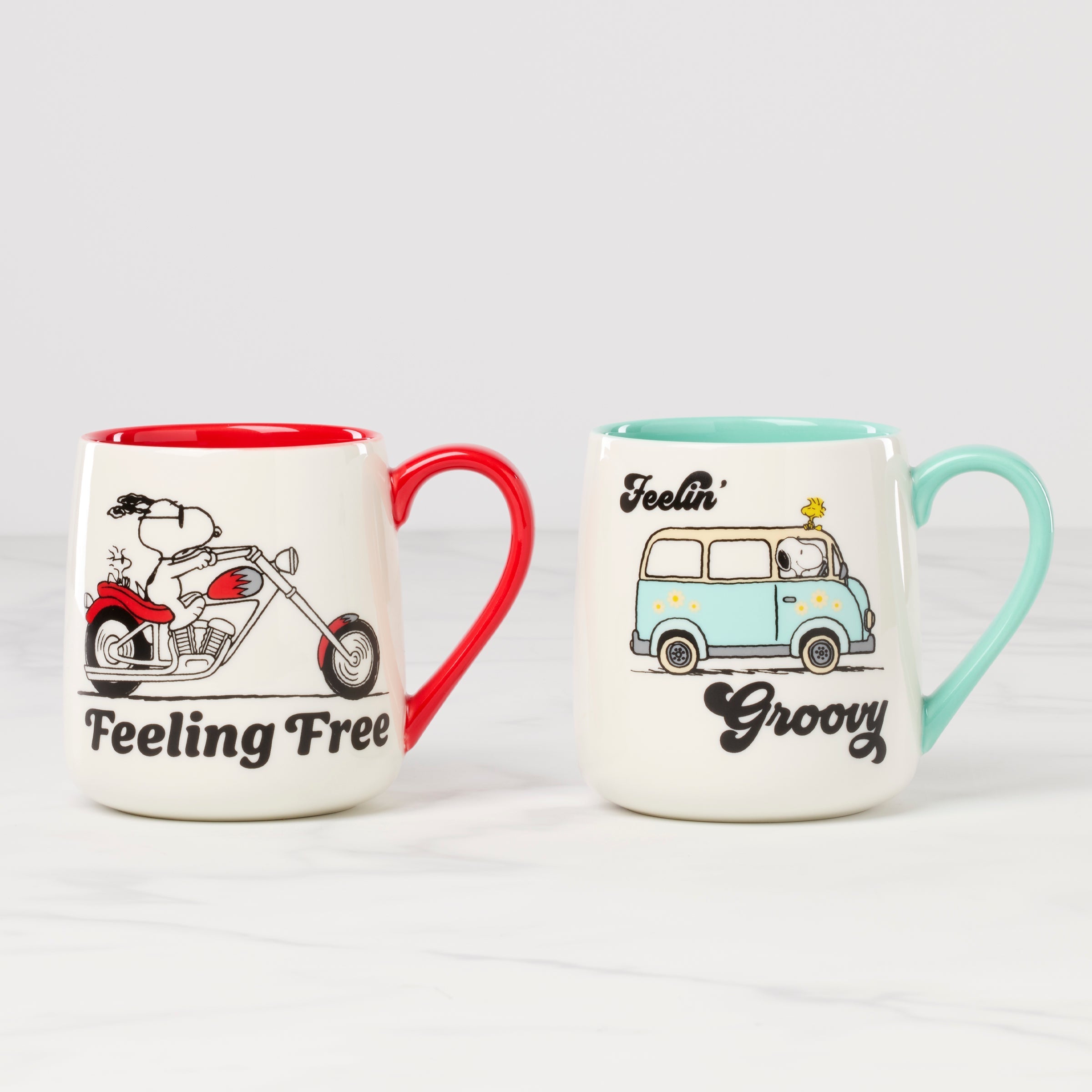 Lenox Premium Peanuts Mugs Groovy-Feeling Free, Set of 2