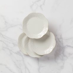 Lenox Premium French Perle White 4-Piece Dessert Set
