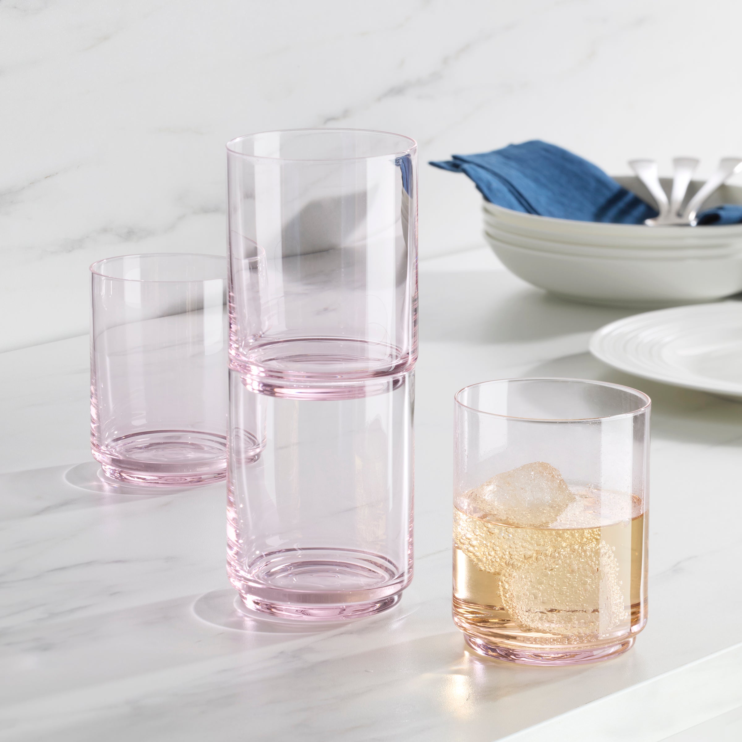 Lenox Premium Tuscany Stackable Blush Tall Glasses, Set of 4 - Image 6