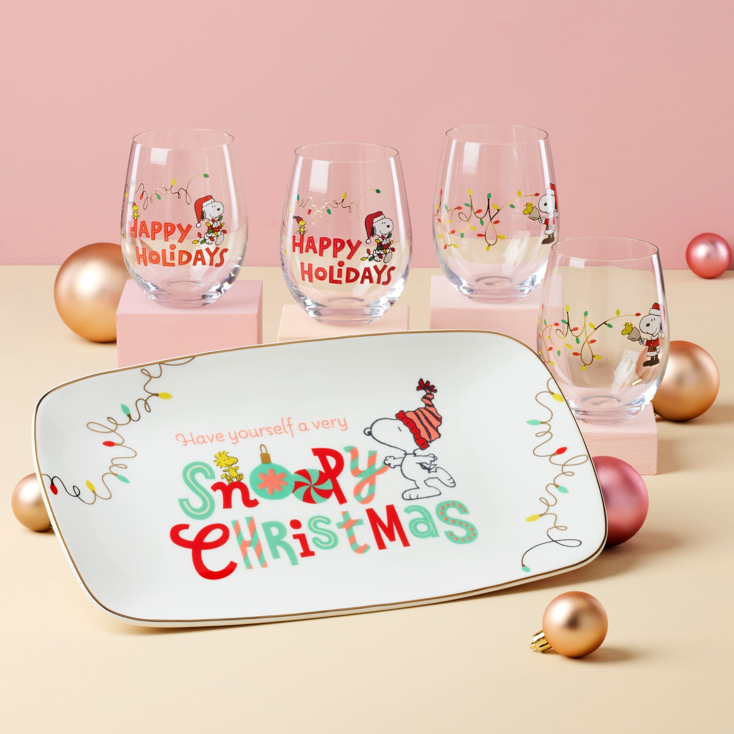 Lenox Premium Snoopy Christmas Hors d'Oeuvre Tray - Image 2