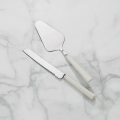 Lenox Premium French Perle Scallop 2-Piece Dessert Set
