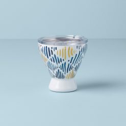 Lenox Premium Blue Bay Ikat Stainless Steel Cocktail Tumbler