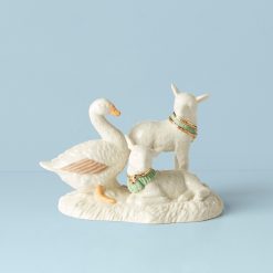 Lenox Premium First Blessing Goose & Lambs Figurine