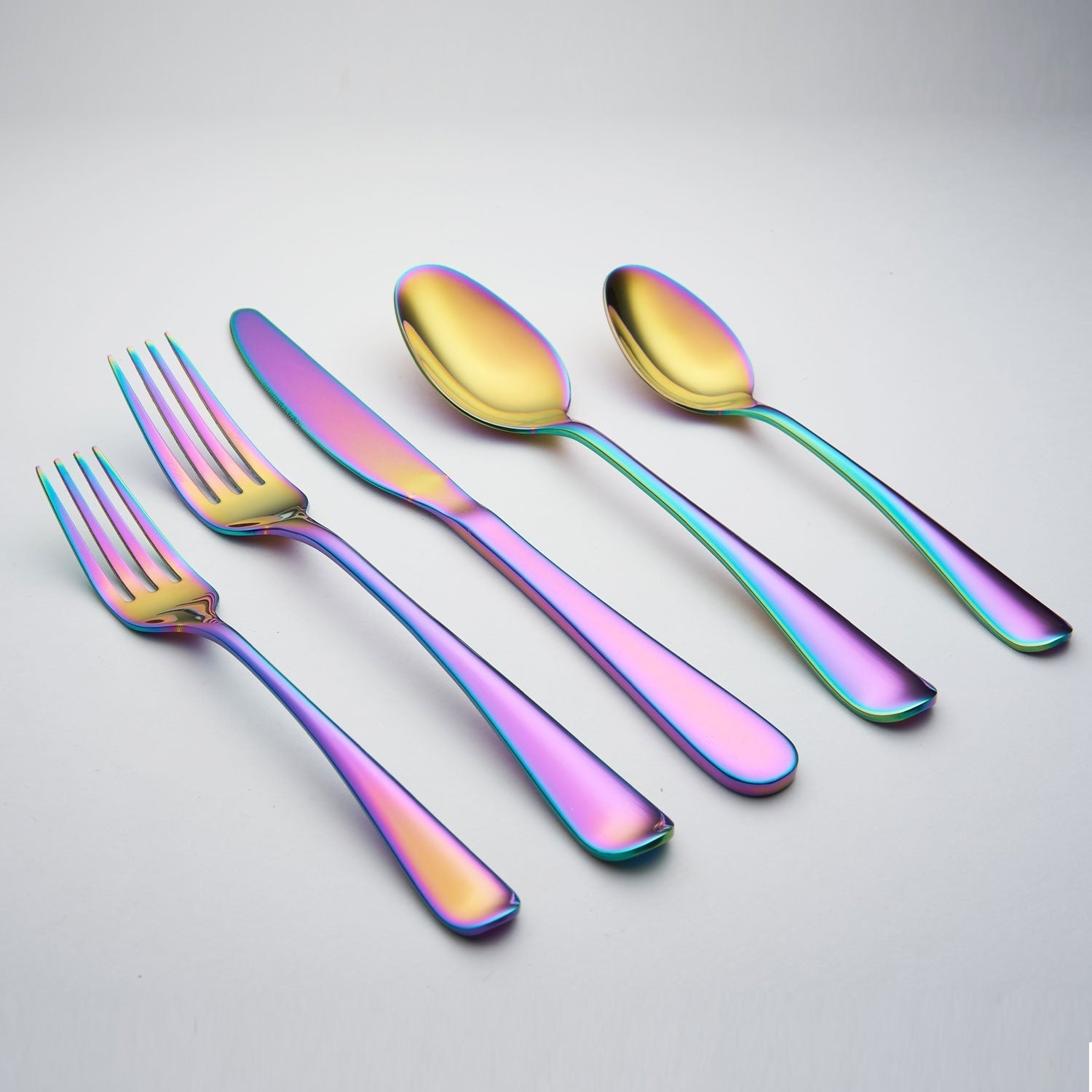 Lenox Premium Rhiannon Rainbow Mirror 20-Piece Flatware Set
