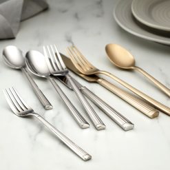 Alternative view of Lenox Premium Robyn Champagne Mist Satin 20-Piece Flatware Set