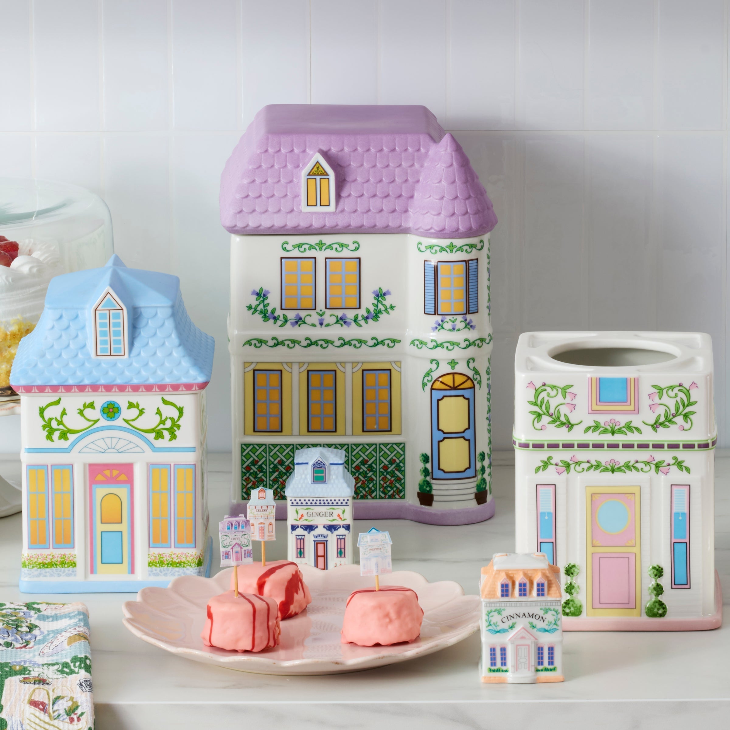 Lenox Premium Lenox Spice Village House Canisters, Set of 3 - Image 5