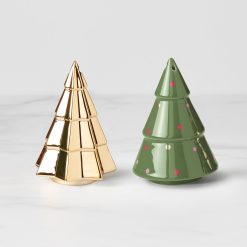 Lenox Premium Figural Evergreen Tree Salt & Pepper Set
