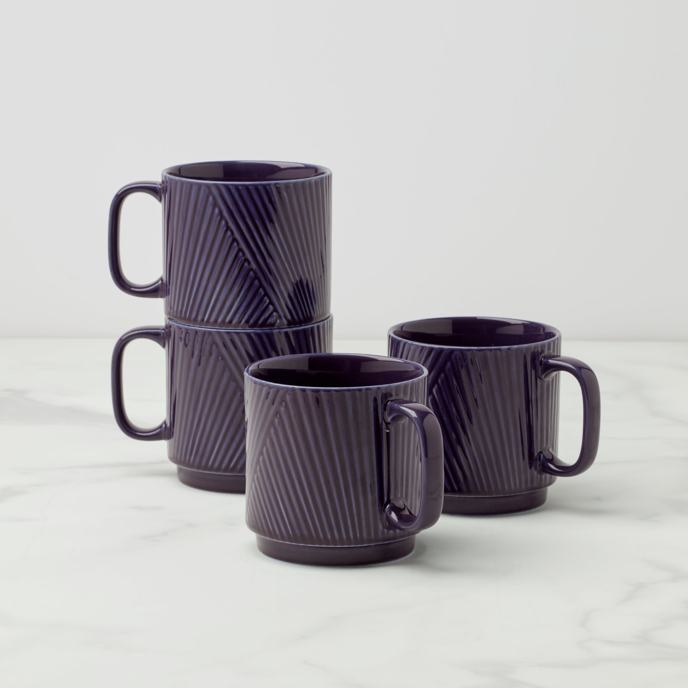 Lenox Premium Modulus Nightshade Mugs, Set of 4