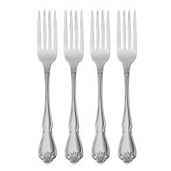 Lenox Premium True Rose Everyday Flatware Dinner Forks, Set Of 4