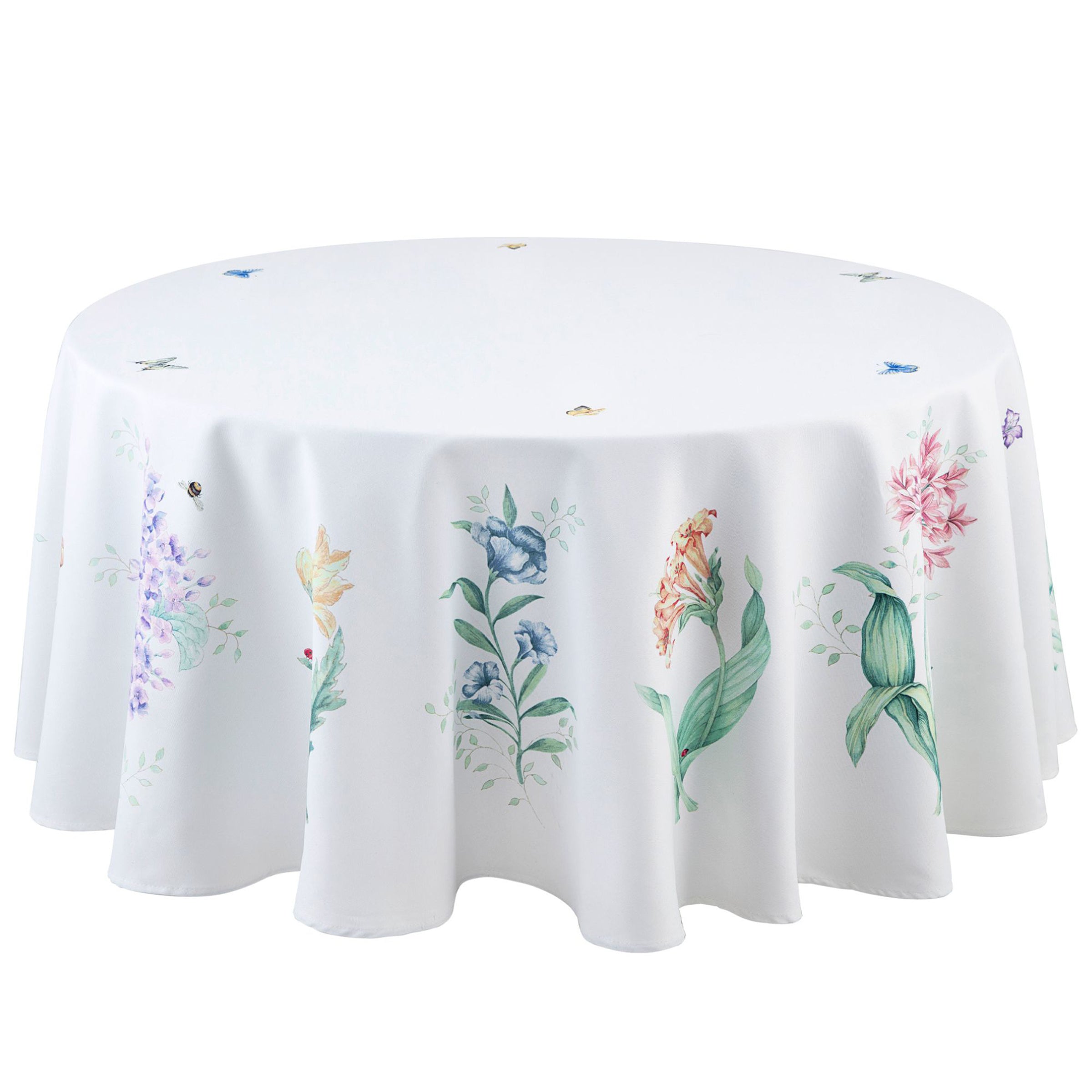 Lenox Premium Butterfly Meadow Garden 70x70 Round Tablecloth