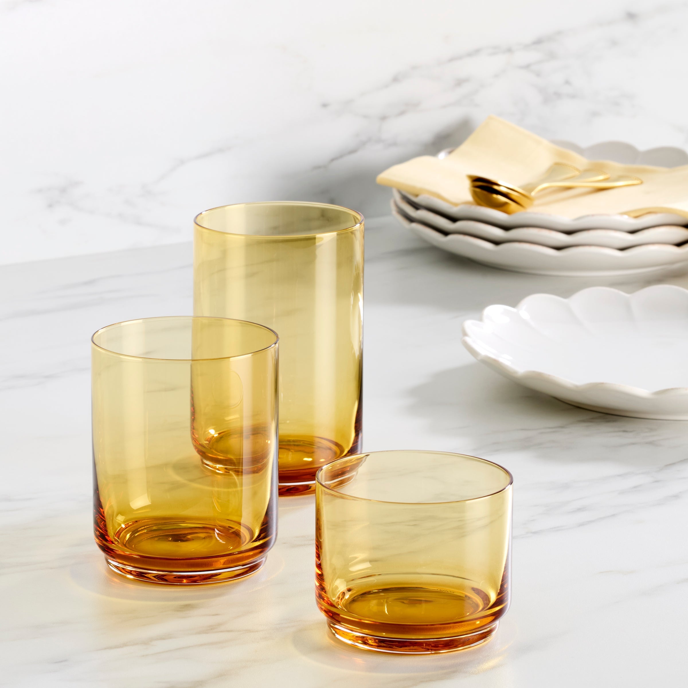 Lenox Premium Tuscany Classics Stackable Amber Coolers, Set of 4 - Image 3
