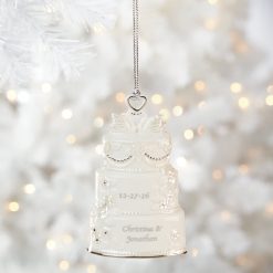 Alternative view of Lenox Premium Personalized Celebrate Love Wedding Cake Ornament