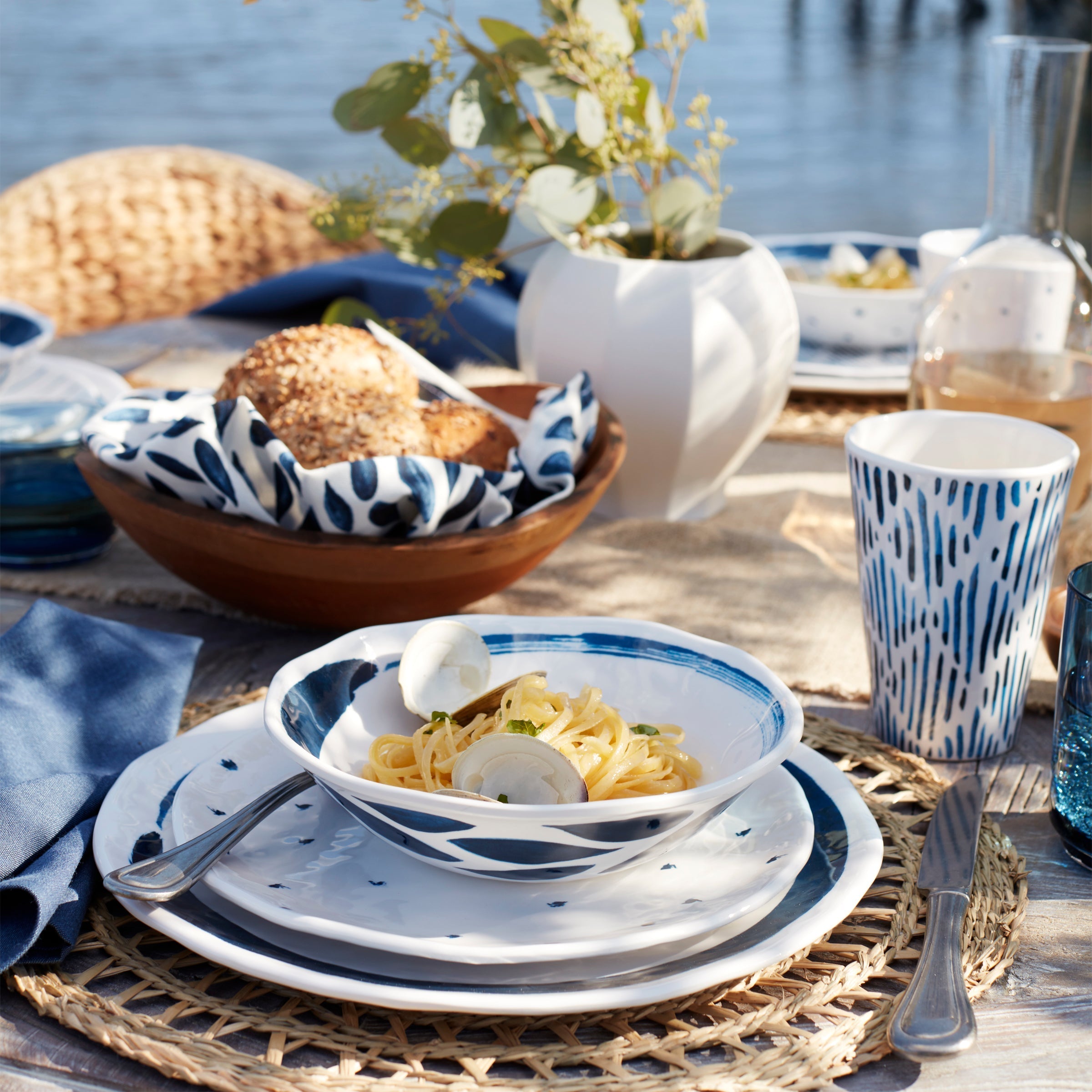 Lenox Premium Blue Bay Melamine Dinner Plates, Set of 4 - Image 7