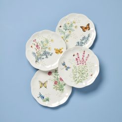Lenox Premium Butterfly Meadow Herbs Accent Plates, Set of 4
