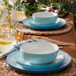 Alternative view of Lenox Premium 24 Seven Colors Turquoise 12-Piece Dinnerware Set