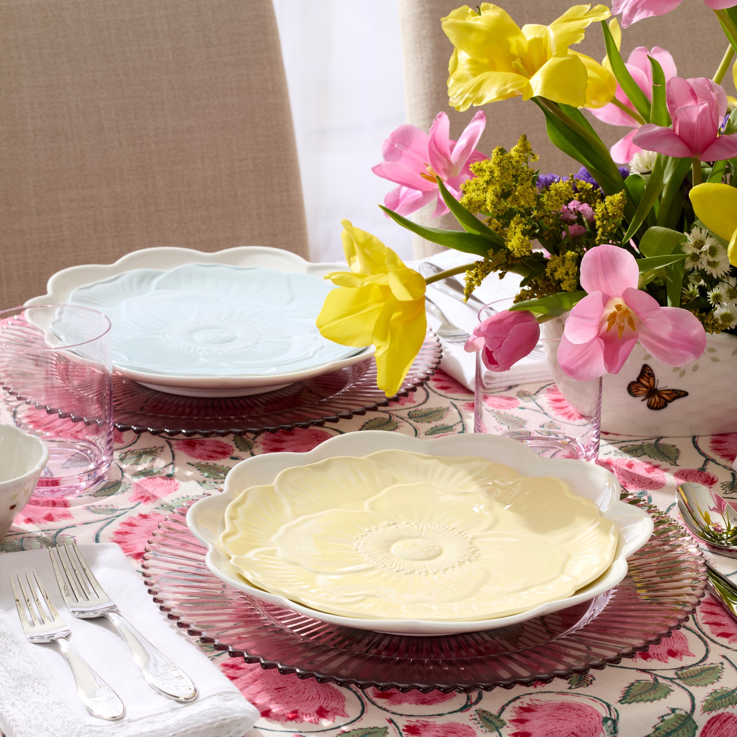 Lenox Premium Butterfly Meadow Floral Yellow Accent Plates, Set of 4 - Image 6
