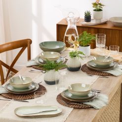 Alternative view of Lenox Premium Organic Shades Sage Green 12-Piece Dinnerware Set