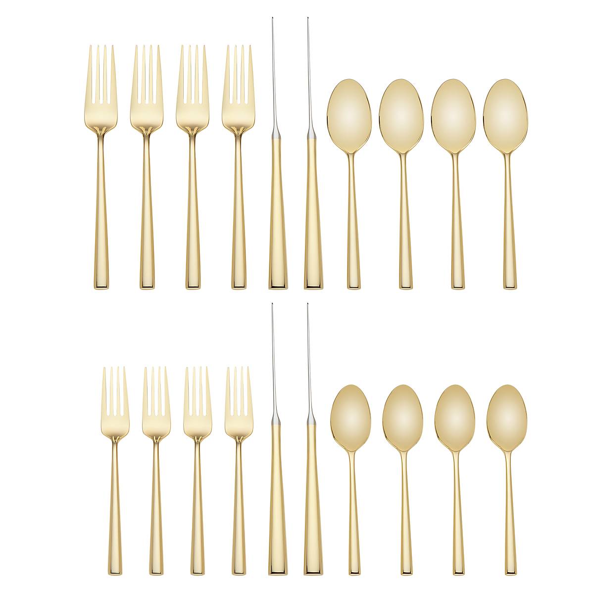 Lenox Premium Malmo Gold 20-Piece Flatware Set