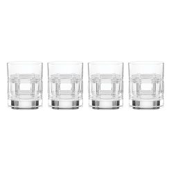 Lenox Premium Hudson Crystal Double Old Fashion Glasses, Set of 4