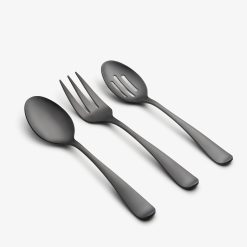 Alternative view of Lenox Premium Rhiannon Black Satin 45-Piece Flatware Set