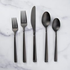 Lenox Premium Emmy Black Satin 20-Piece Flatware Set