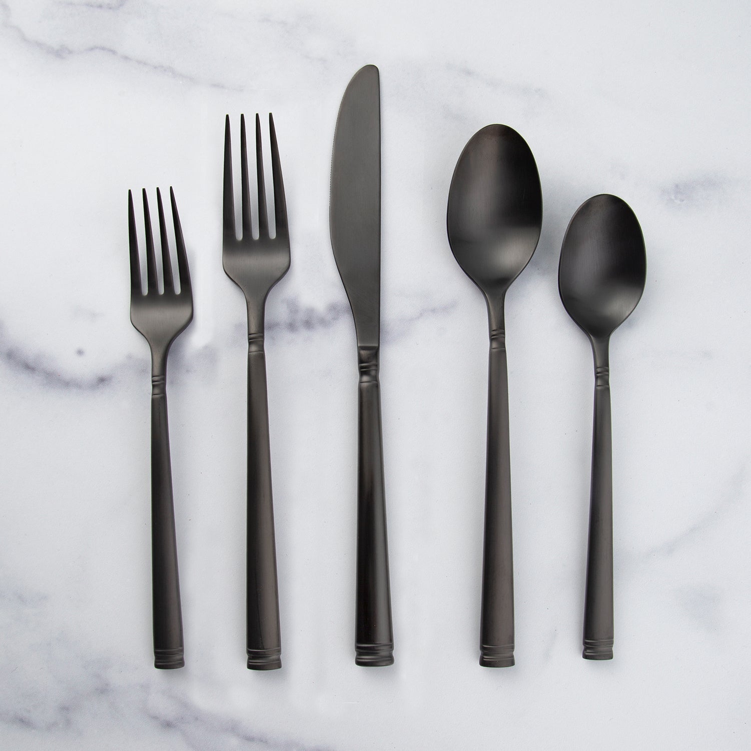 Lenox Premium Emmy Black Satin 20-Piece Flatware Set