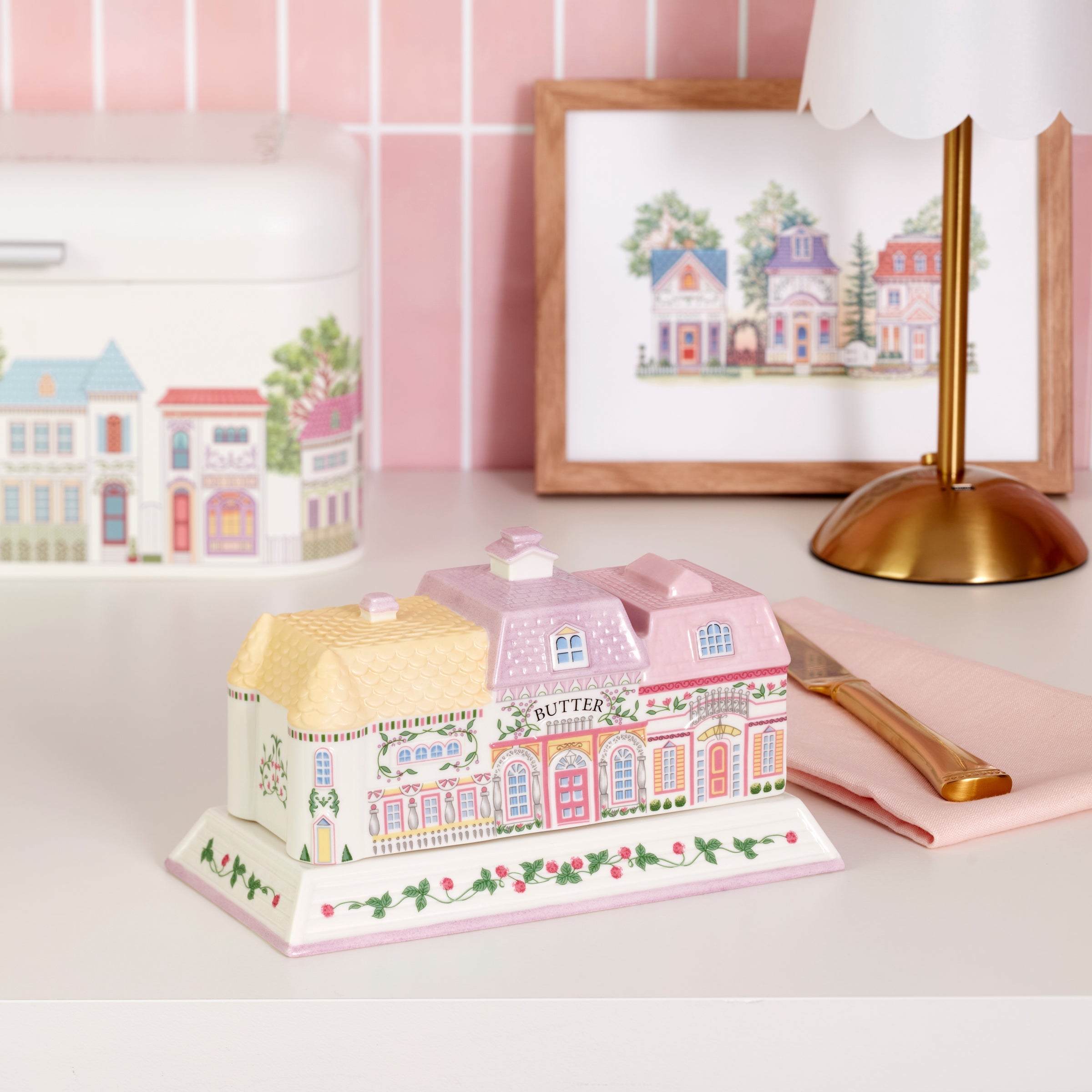 Lenox Premium Lenox Spice Village Covered Butter Dish - Image 4