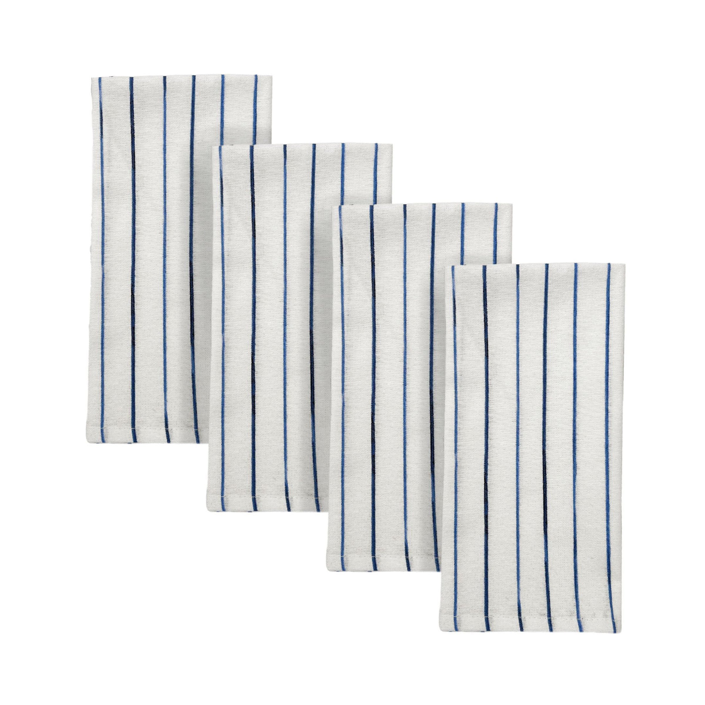 Lenox Premium Blue Bay Stripe Dinner Napkins, Set of 4