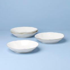 Lenox Premium Blue Bay White Pasta Bowls, Set of 4