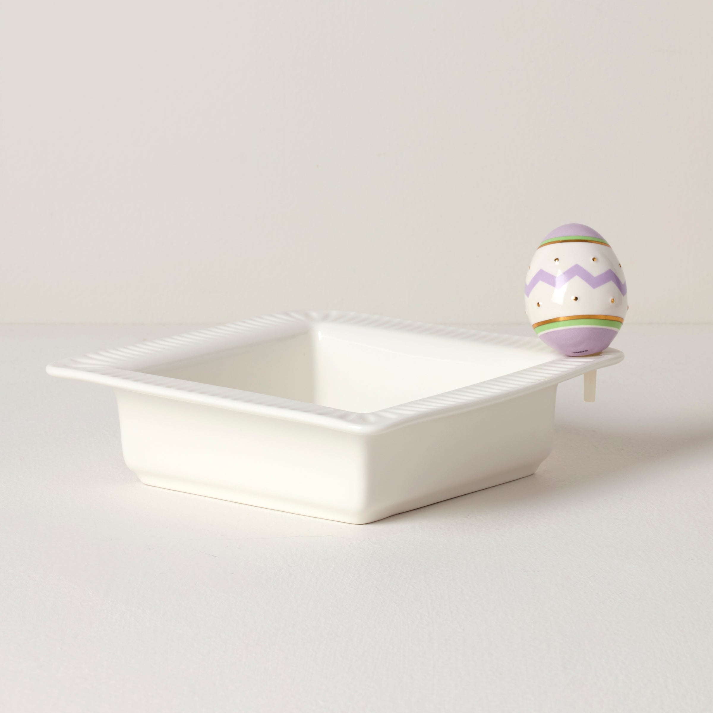 Lenox Premium Profile Poppers Square Bowl & Easter Egg Set
