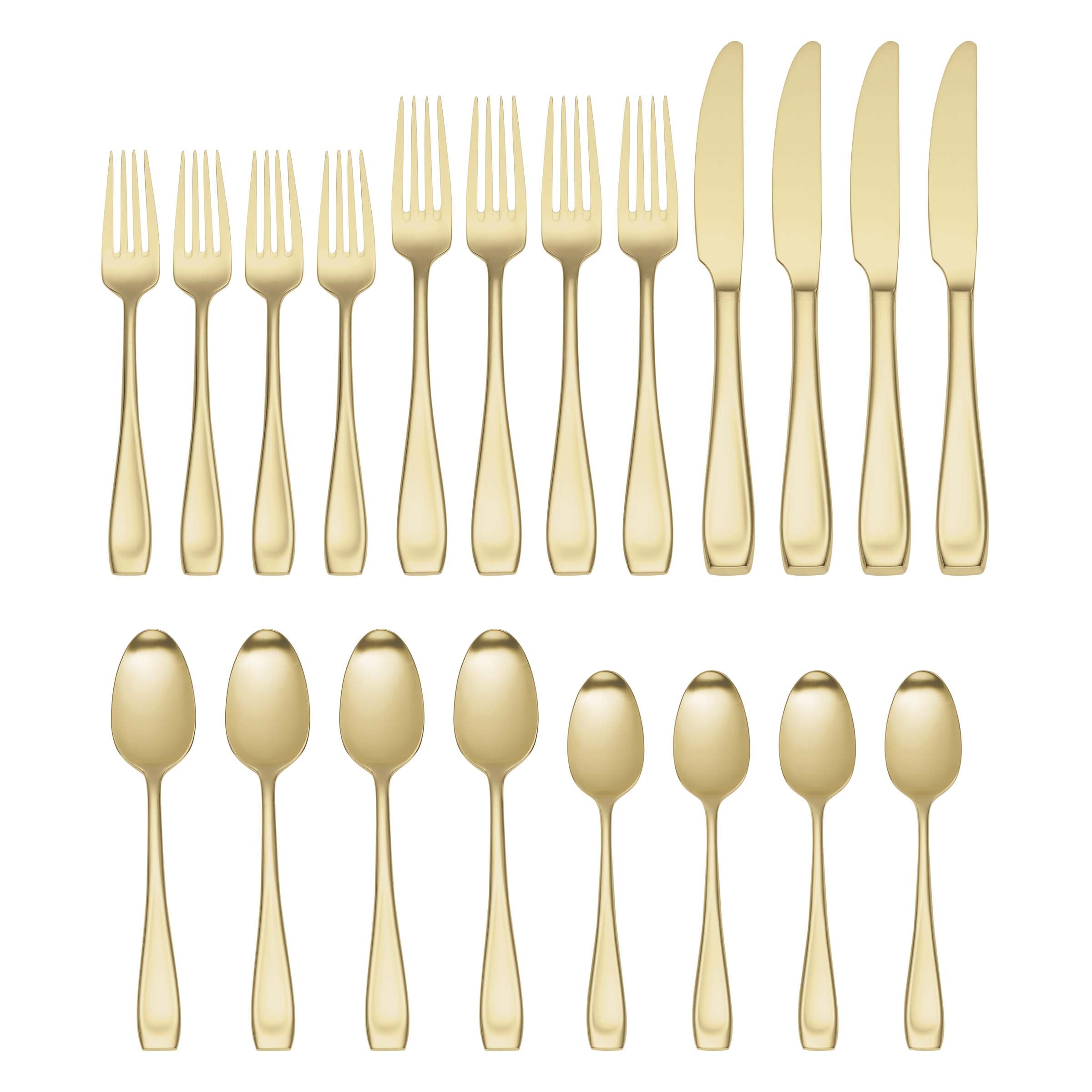 Lenox Premium Moda Champagne Satin 20- Piece Flatware Set - Image 3