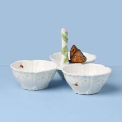 Lenox Premium Butterfly Meadow Floral 3-Section Server