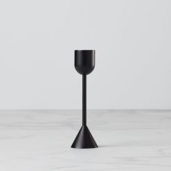 Lenox Premium Onyx Brass Tall Taper Candle Holder
