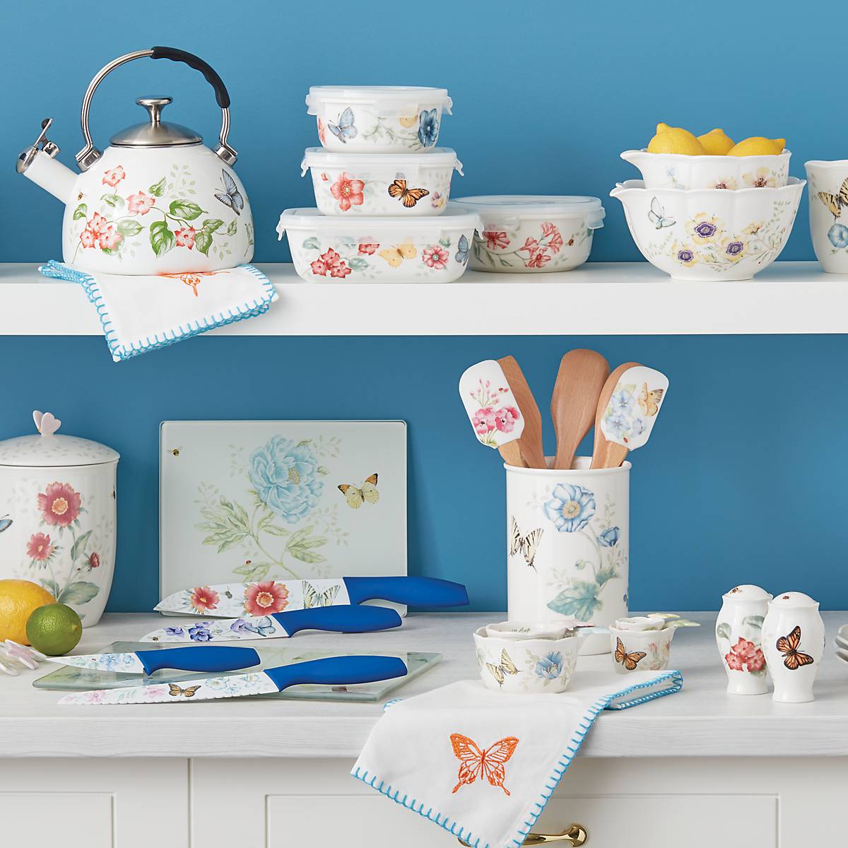 Lenox Premium Butterfly Meadow 4-Piece Utensil Holder Set - Image 4
