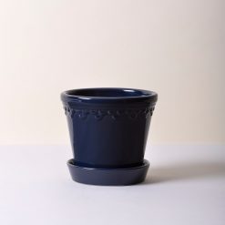 Alternative view of Lenox Premium Kobenhavner Glazed Sapphire Blue 16cm Pot with Saucer