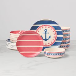 Lenox Premium 24 Seven Melamine Aweigh We Go 18-Piece Dinnerware Set