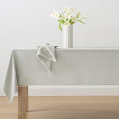 Alternative view of Lenox Premium French Perle Solid Dove Grey 60x120 Tablecloth