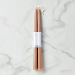 Lenox Premium Dipped Greige 12 Taper Candle, Set of 2