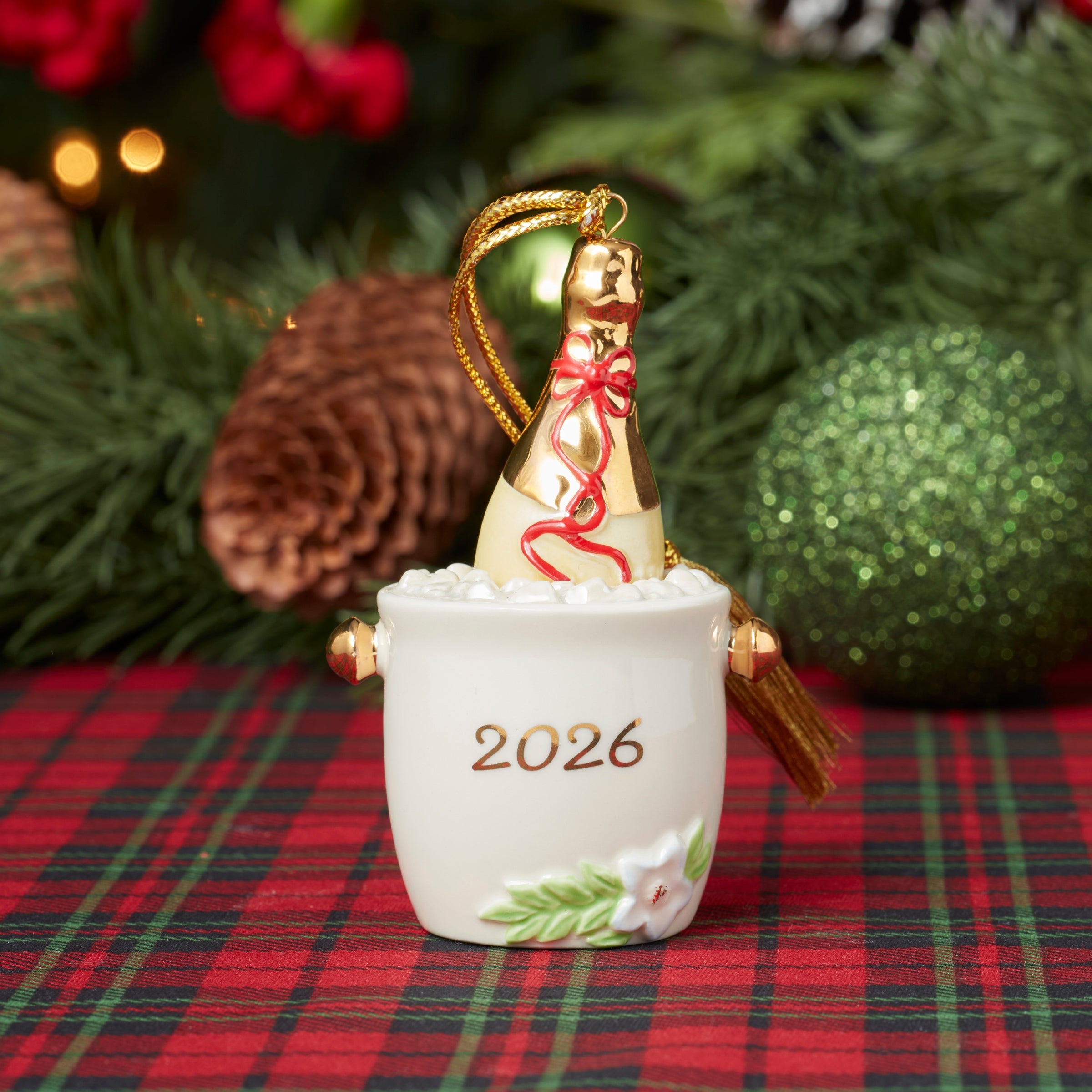 Lenox Premium 2026 Champagne Bucket Ornament - Image 2