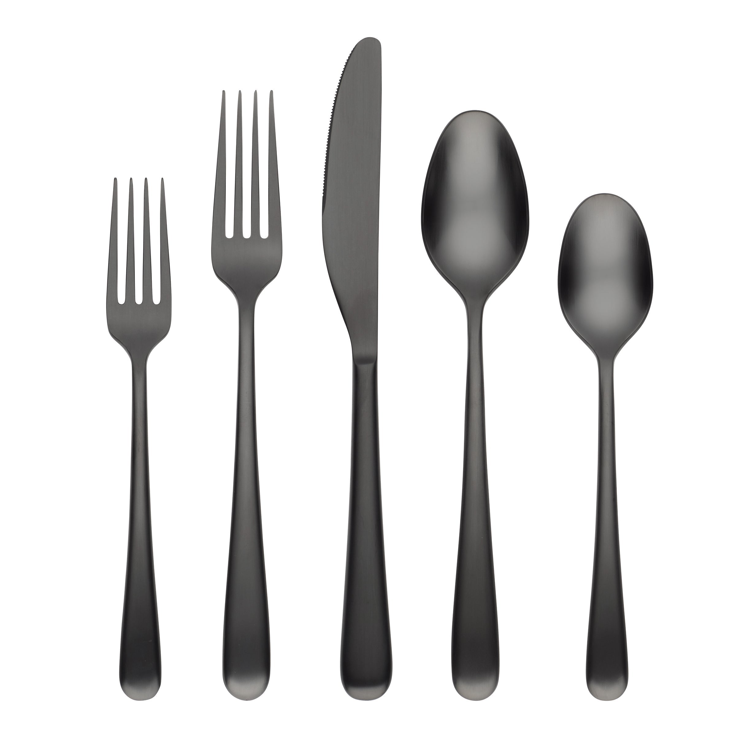 Lenox Premium Rafael Black Satin 20-Piece Flatware Set