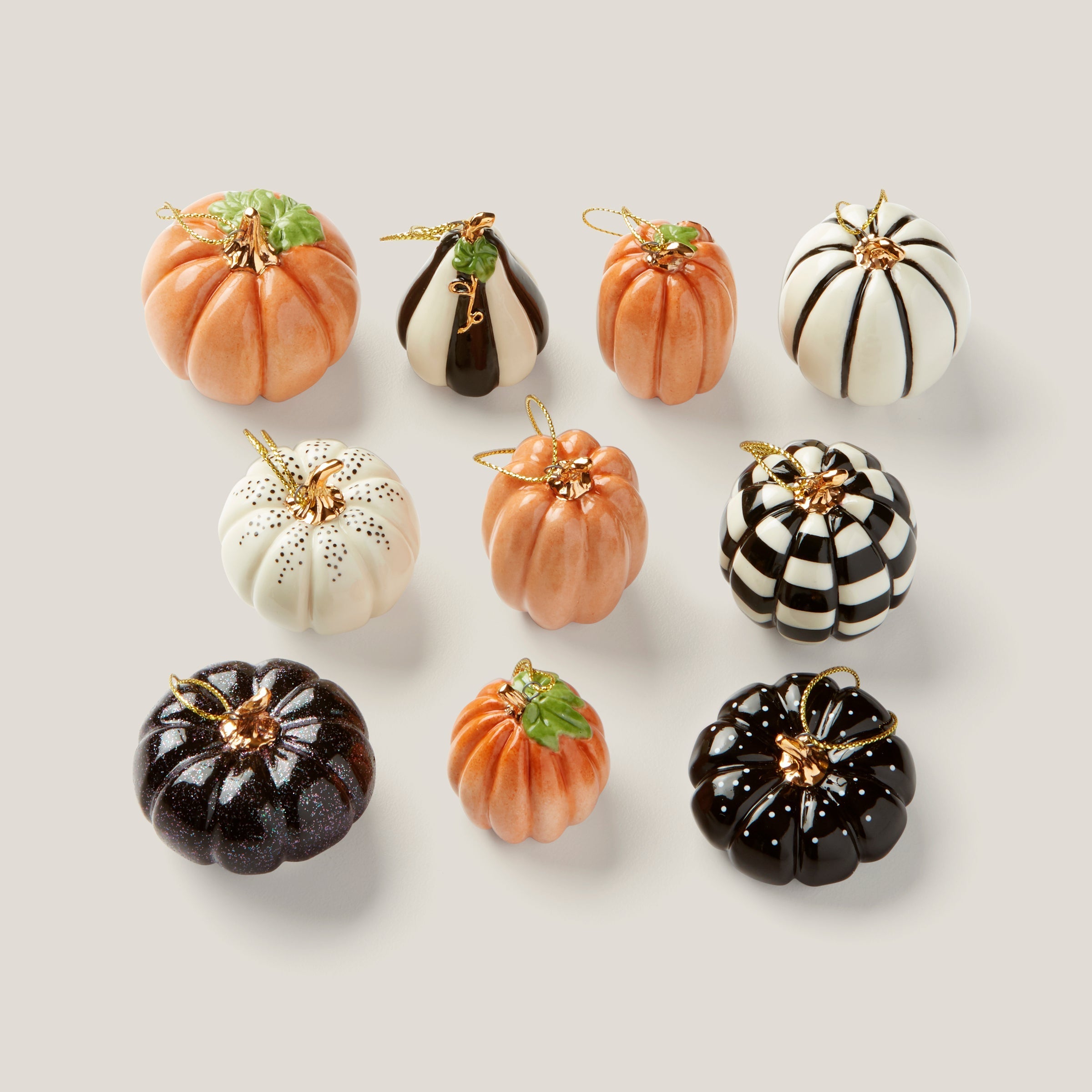 Lenox Premium Pumpkin 10-Piece Mini Ornament Set