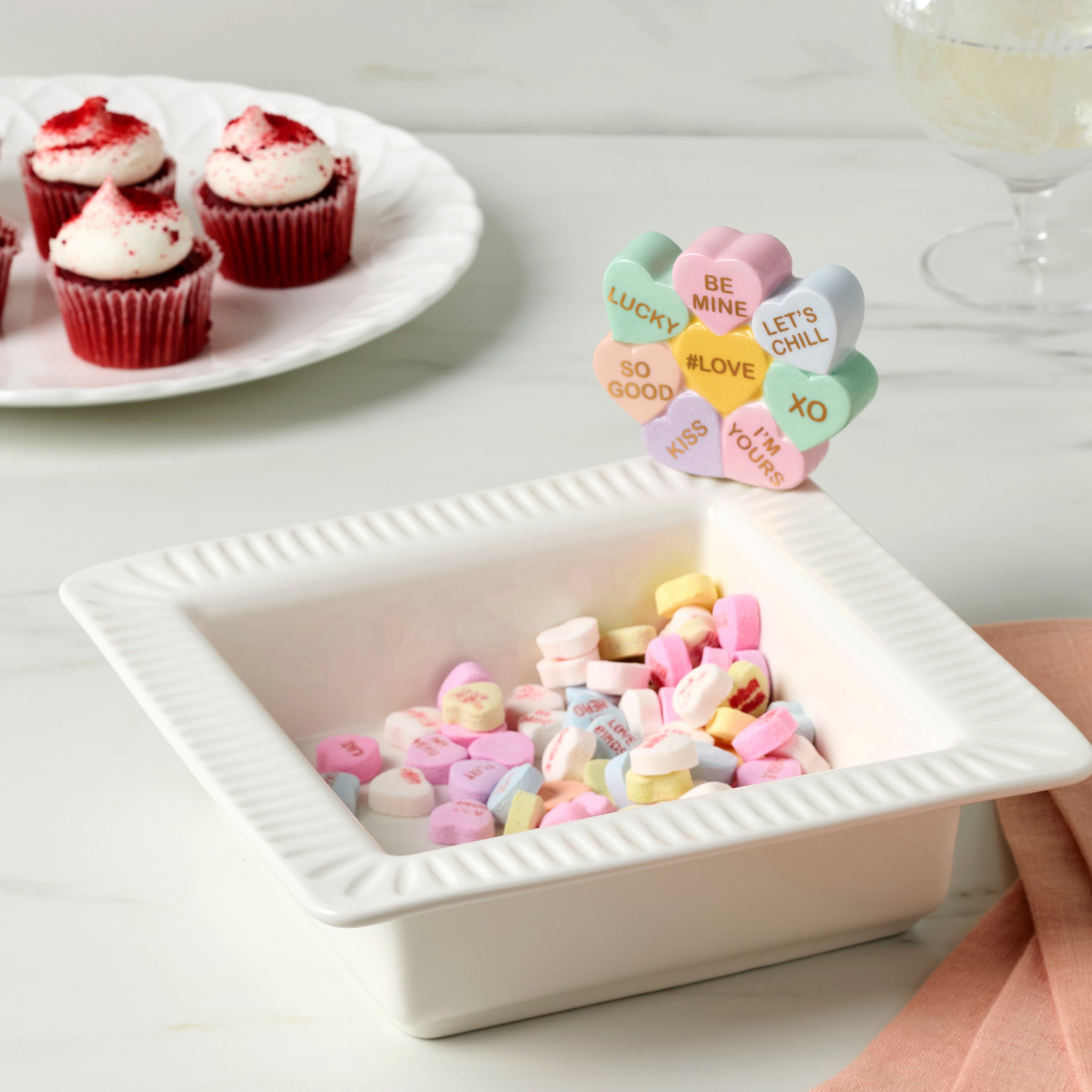Lenox Premium Profile Poppers Square Bowl & Heart Candy Set - Image 2
