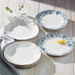 Alternative view of Lenox Premium Blue Bay White Dinner Plates, Set of 4