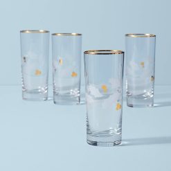 Lenox Premium Holiday Gold Highball Glasses, Set of 4