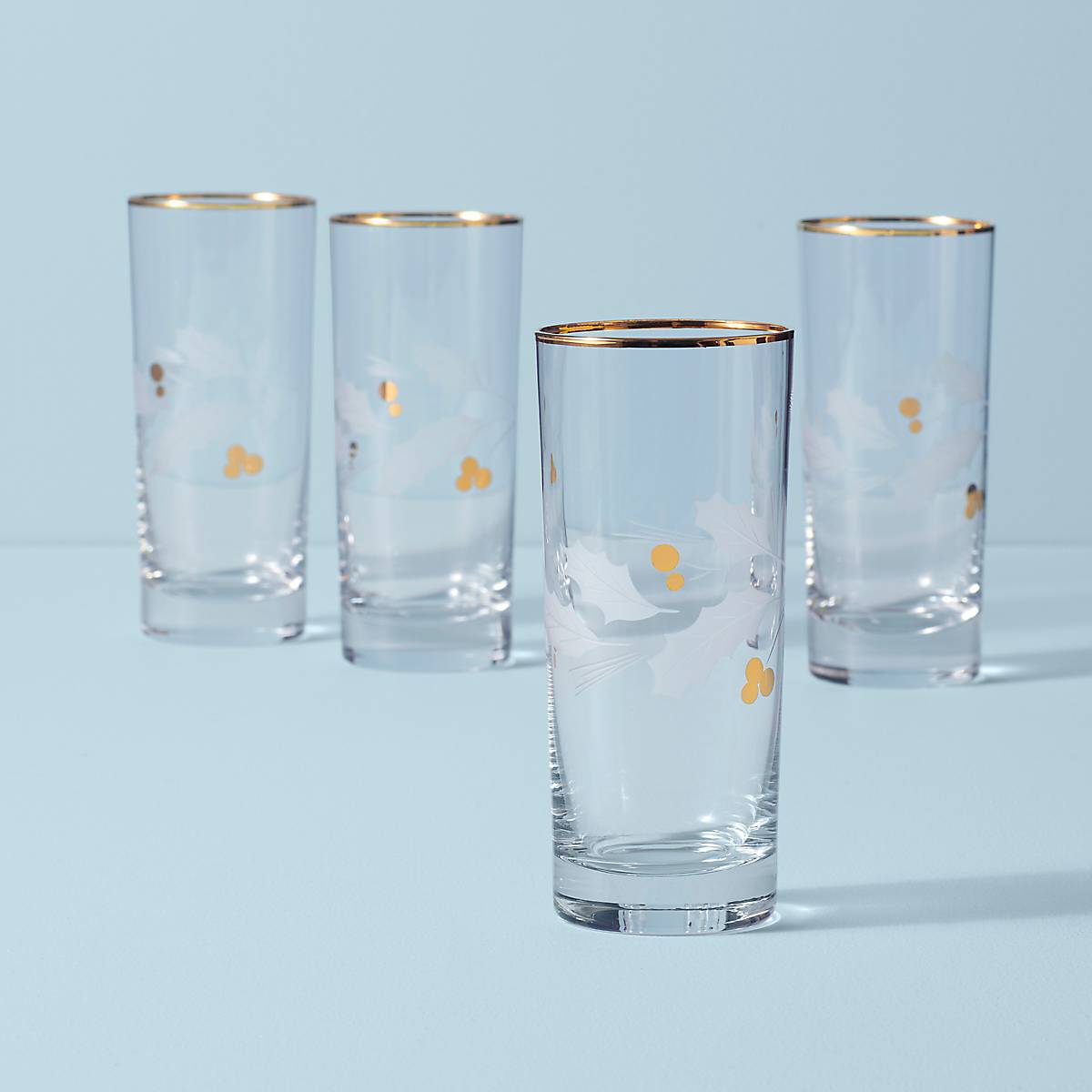 Lenox Premium Holiday Gold Highball Glasses, Set of 4