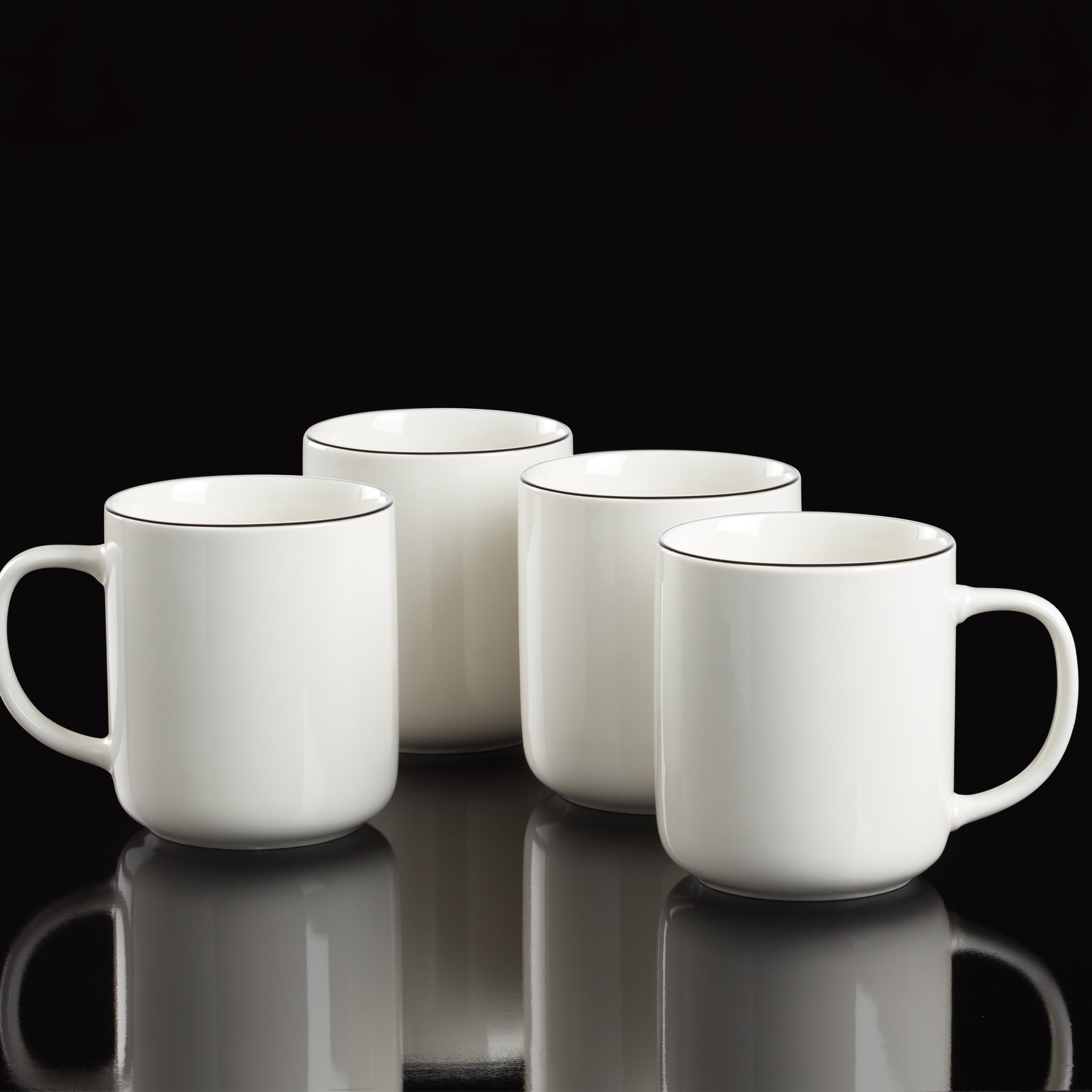 Lenox Premium 24 Seven Black Rim Mugs, Set of 4 - Image 2