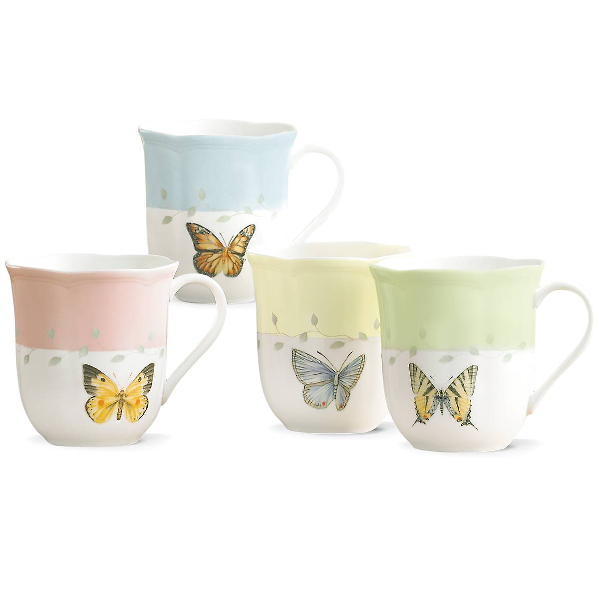Lenox Premium Butterfly Meadow Colors Mugs, Set of 4 - Image 3